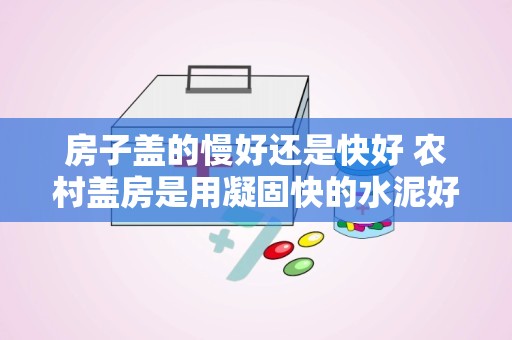 房子盖的慢好还是快好 农村盖房是用凝固快的水泥好还是凝固慢的好