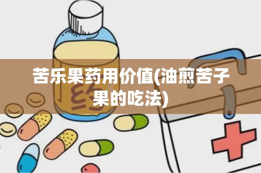 苦乐果药用价值(油煎苦子果的吃法)